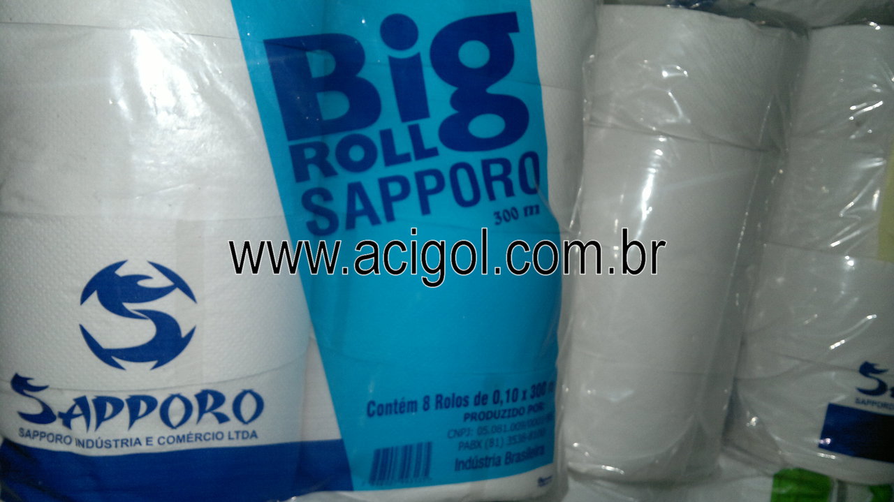 Papel Higienico big roll Sapporo 8x300mt-Foto Acigol Recife 81 34451782