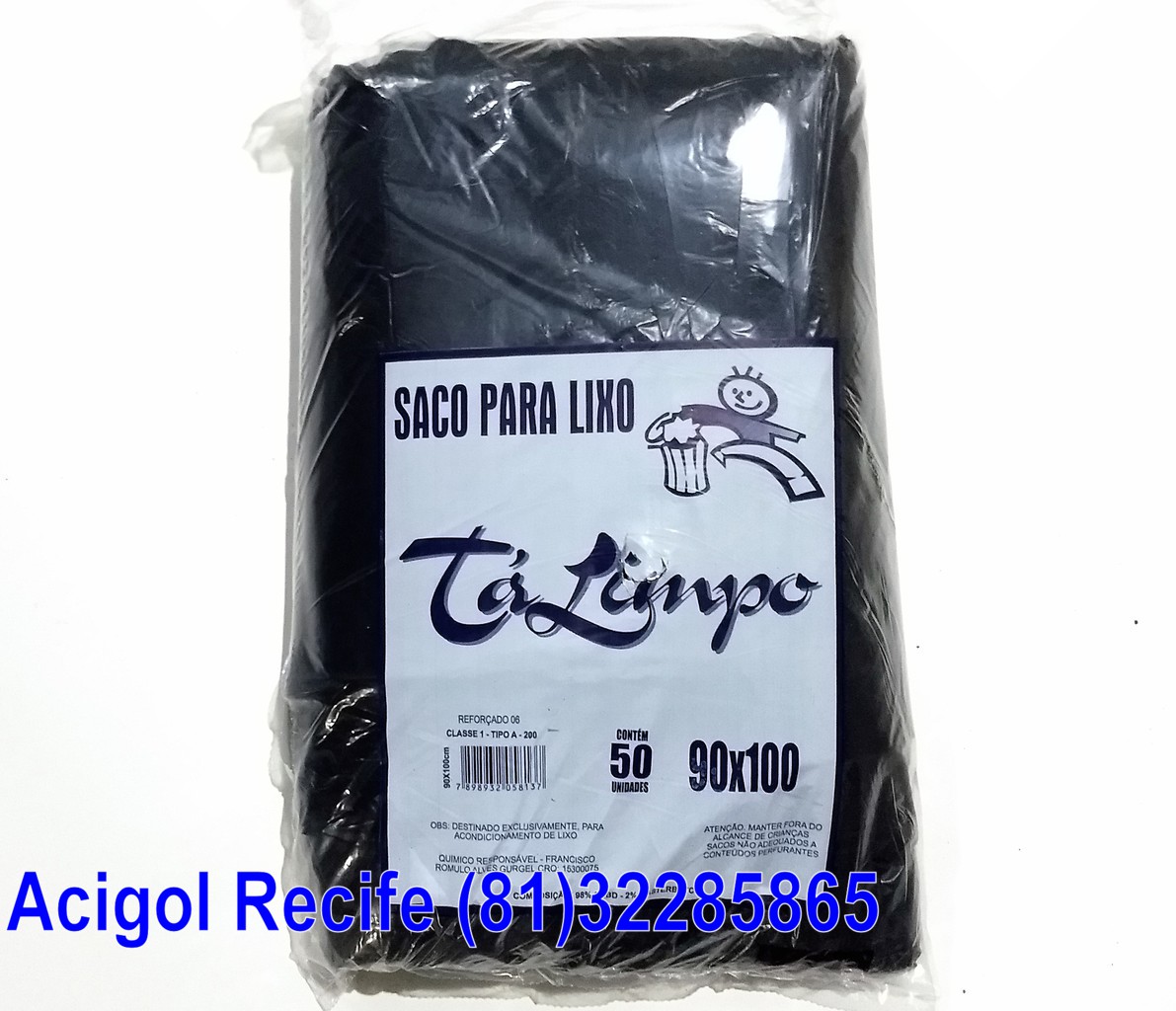 SACO LIXO TALIMPO 100 LITROS PRETO-ACIGOL 81 32285865-IMG_20180117_232330959