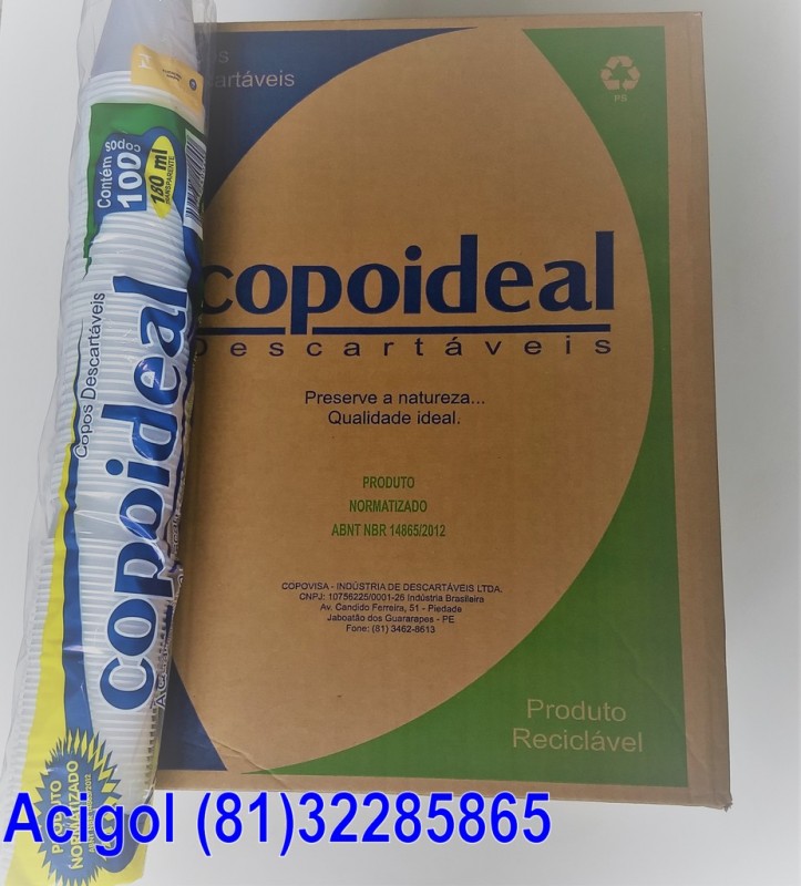 COPO DESCARTAVEL 180 ML COPOIDEAL-ACIGOL RECIF (81)32285865-IMG_20180218_123431689