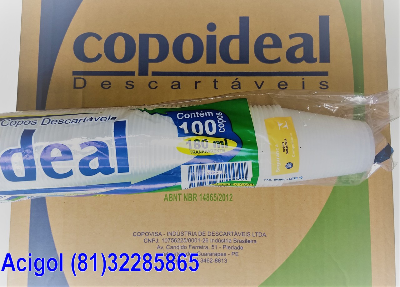 COPO DESCARTAVEL 180 ML COPOIDEAL-ACIGOL RECIF (81)32285865-IMG_20180218_123636336