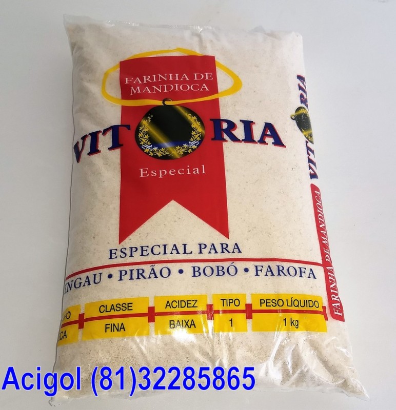 FARINHA DE MANDIOCA QUEBRADINHA COM 1KG VITORIA-ACIGOL 81 32285865-IMG_20180107_124832462