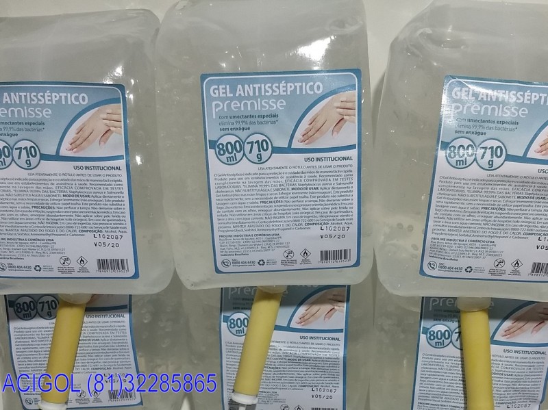 ALCOOL GEL ANTISSEPTICO PREMISSE-ACIGOL RECIFE 8132285865-IMG_20180821_213945595