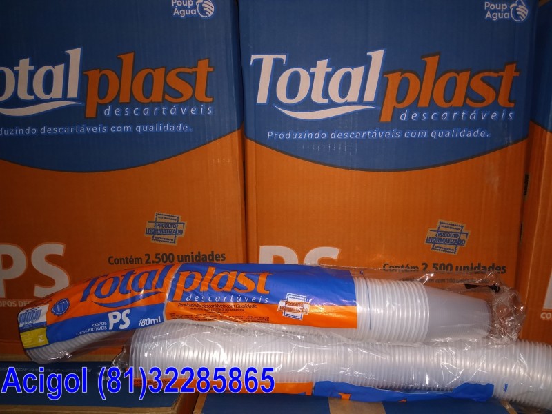 COPO DESCARTAVEL 180ML TOTALPLAST-ACIGOL 81 32285865-IMG_20171227_205352966