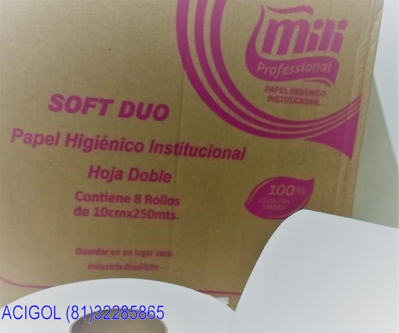 PAPEL HIGIENICO BIG ROLL FOLHAS DUPLAS MILI PROFESSIONAL-ACIGOL RECIFE 81 32285865-IMG_20180805_201349975