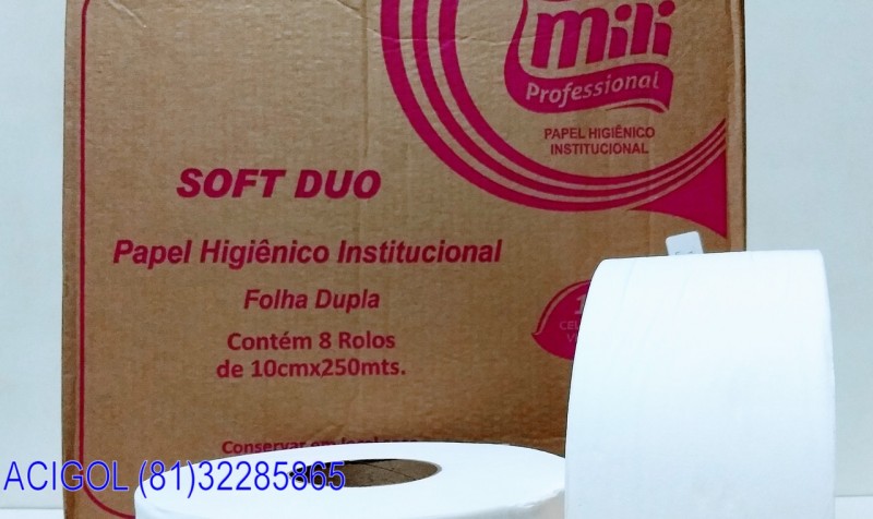 PAPEL HIGIENICO BIG ROLL FOLHAS DUPLAS MILI PROFESSIONAL-ACIGOL RECIFE 81 32285865-IMG_20180805_203024998