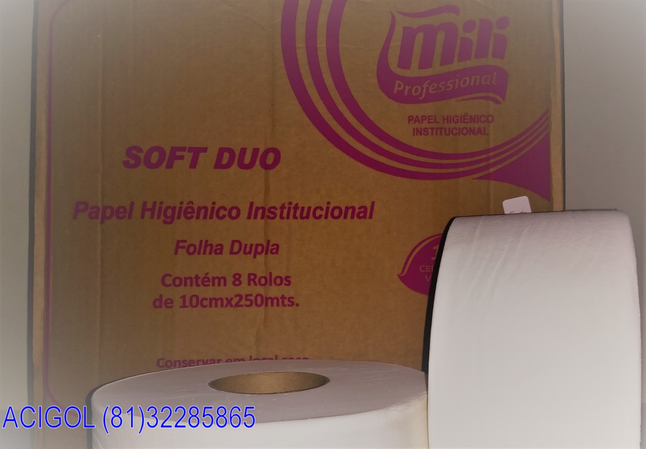 PAPEL HIGIENICO BIG ROLL FOLHAS DUPLAS MILLI PROFESSIONAL-ACIGOL RECIFE 81 32285865-IMG_20180805_203039437