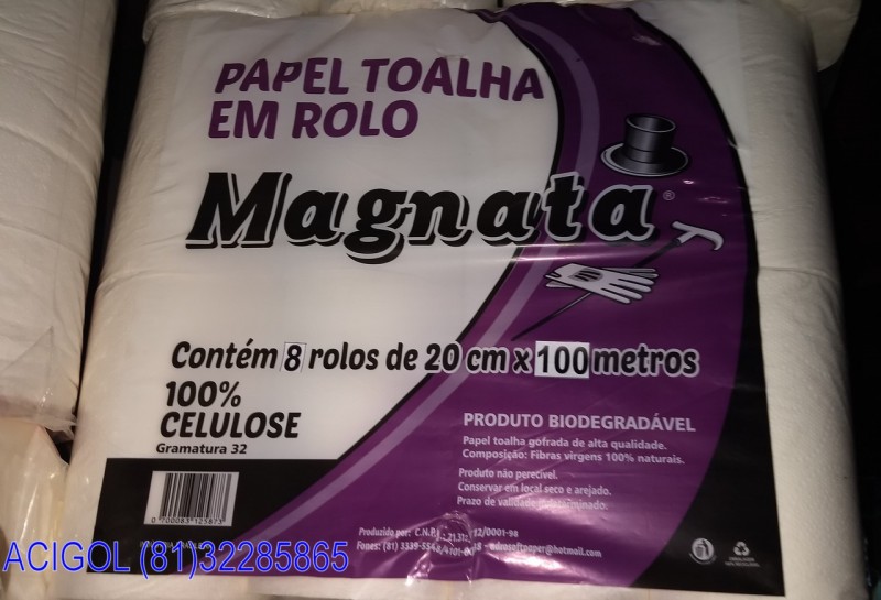 PAPEL TOALHA EM ROLO 8X100 METROS-ACIGOL RECIFE 81 32285865IMG_20180809_001114034