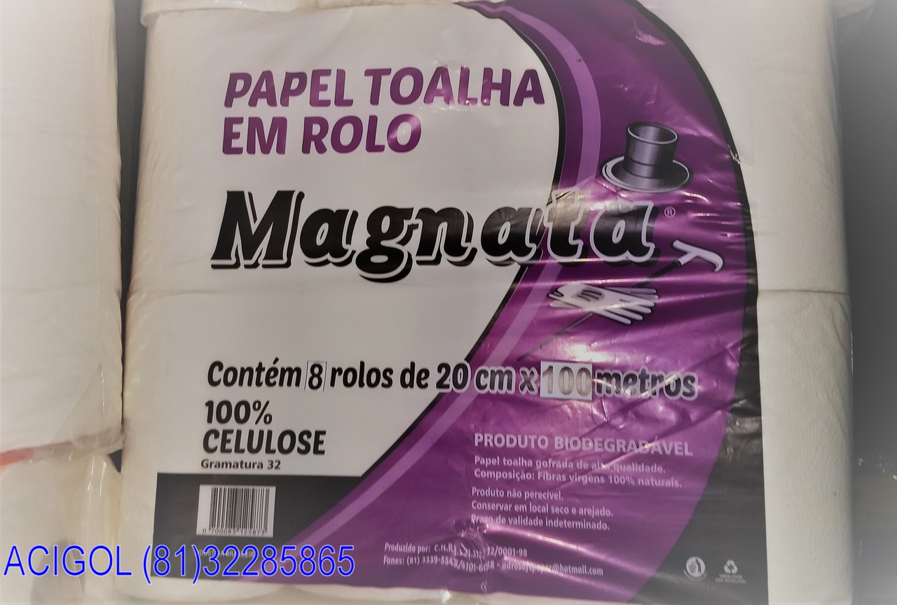 PAPEL TOALHA EM ROLO 8X100 METROS-ACIGOL RECIFE 81 32285865IMG_20180809_001135662