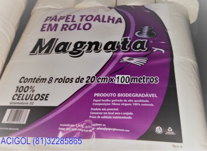 PAPEL TOALHA EM ROLO 8X100 METROS-ACIGOL RECIFE 81 32285865IMG_20180809_001142184