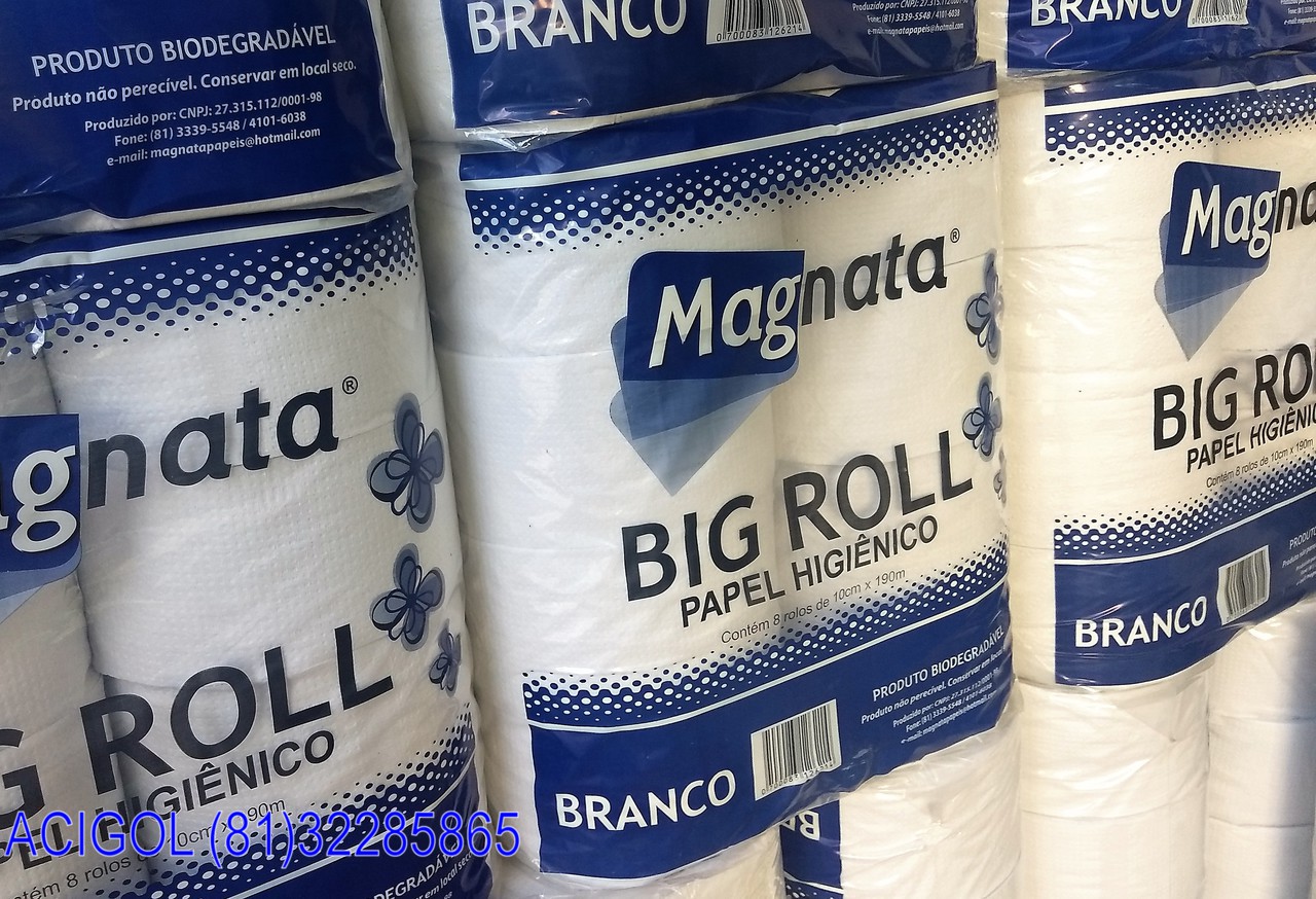 PAPEL HIGIENICO BRANCO BIG ROLL MAGNATA-ACIGOL RECIFE 8132285865-IMG_20180715_151939439