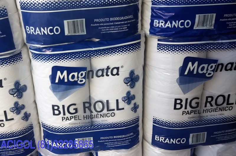 PAPEL HIGIENICO BRANCO BIG ROLL MAGNATA-ACIGOL RECIFE 8132285865-IMG_20180715_151958794