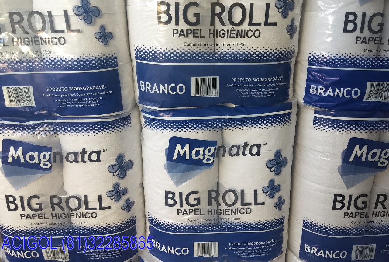 PAPEL HIGIENICO BRANCO BIG ROLL MAGNATA-ACIGOL RECIFE 8132285865-IMG_20180715_152001562