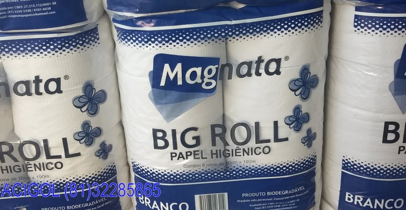 PAPEL HIGIENICO BRANCO BIG ROLL MAGNATA-ACIGOL RECIFE 8132285865-IMG_20180715_152003888