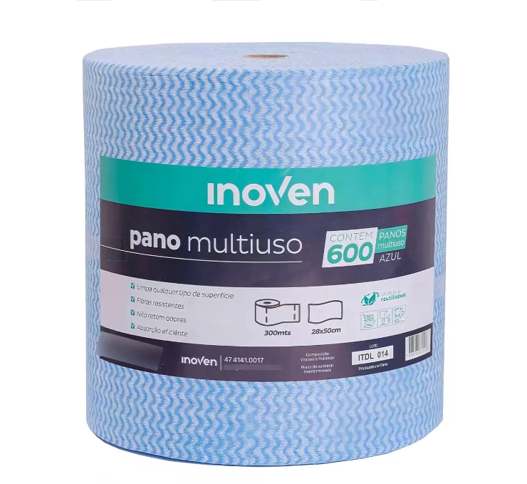 PANO MULTIUSO INOVEN COM 600 PANOS 28X50CM 130824