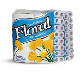 PAPEL HIGIENICO FLORAL 64 ROLOS