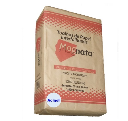 TOALHAS DE PAPEL INTERFOLHA MAGNATA 24G COM 1000 FLS-ACIGOL 121020