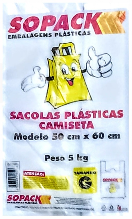 SACOLA PLASTICA 50X60 COM 5 KG
