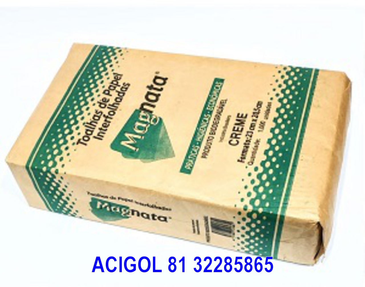 PAPEL I TOALHA CREME MAGNATA 230X225MM COM 1000 FS 200X200 - ACIGOL 8132285865