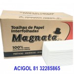 PAPEL I TOALHA INTERFOLHA MAGNATA CELULOSE VIRGEM COM 2400 FLS - ACIGOL 81 32285865