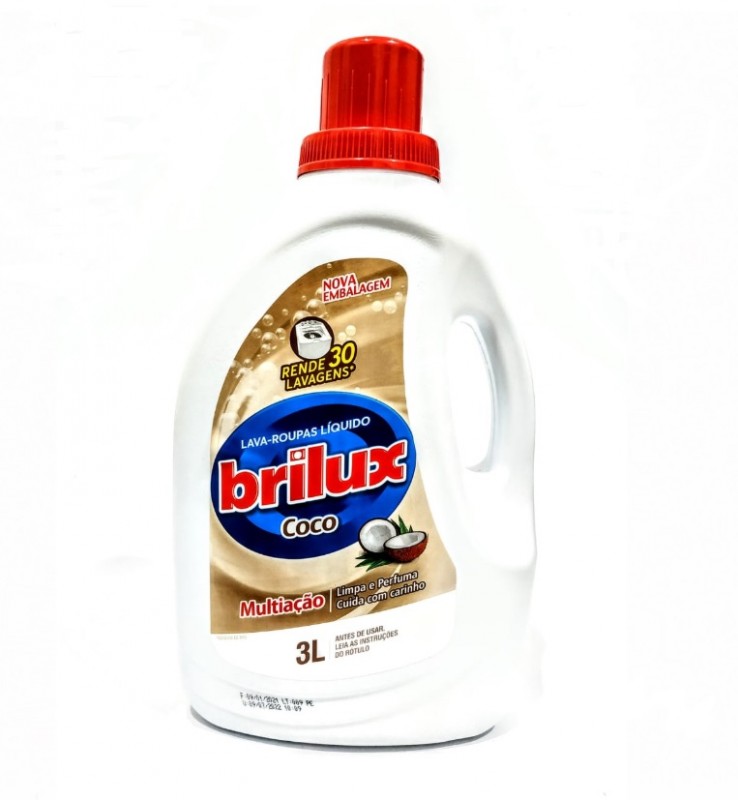 lava roupas liquido brilux coco 3 litros - acigol 81 32285865