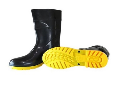 BOTAS PVC PRETA AMARELA BRACOL 44