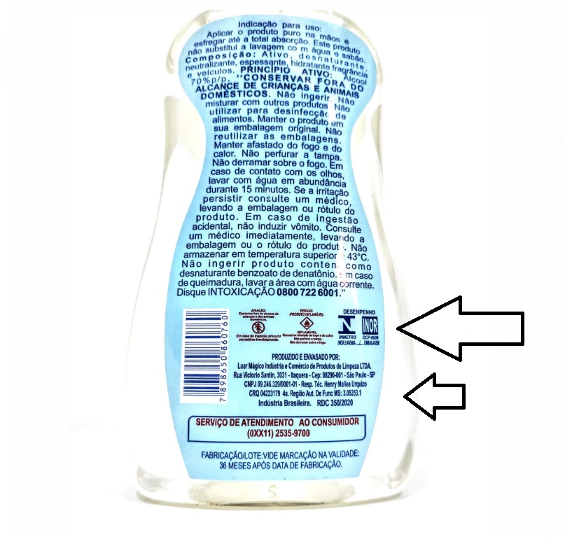 ALCOOL GEL LUAR MAGICO DE BOLSO 280 ML - ACIGOL 81 32285865