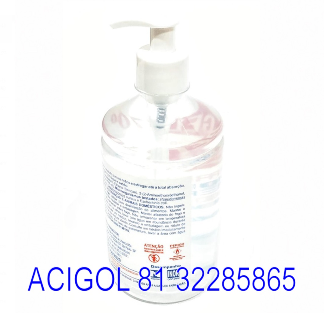 ALCOOL ETILICO HIDRATADO PILARES LIQUIDO 70 INCM COM 1 LITRO - ACIGOL 81 32285856 COM SELOS