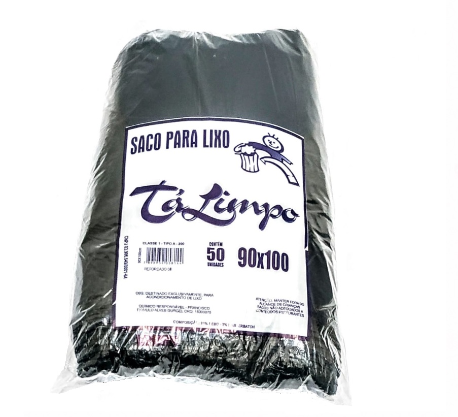 SACO PARA LIXCO TALIMPO COMERCIAL 5 MICRAS PRETO COM 50 SACOS - ACIGOL 81 32285865