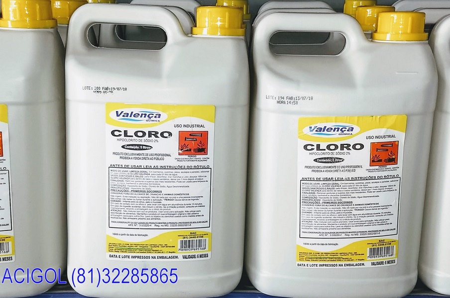 CLORO LIQUIDO COM 5 LITROS-ACIGOL RECIFE 8132285865-IMG_20180725_1204078691