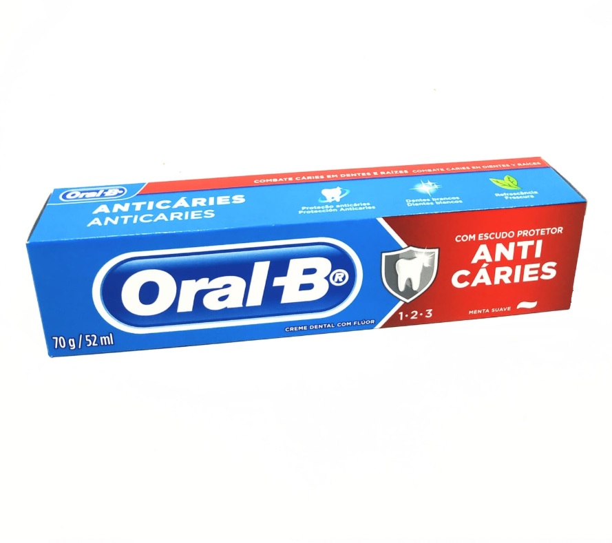 CREME DENTAL ORAL-B 70G COM ESCUDO PROTEÇÃO ANTI CARIES - ACIGOL 81 32285865