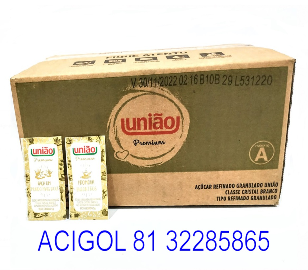 ACUCAR SACHE UNIÃO PREMIUM COM 400X5G - ACIGOL 81 32285865