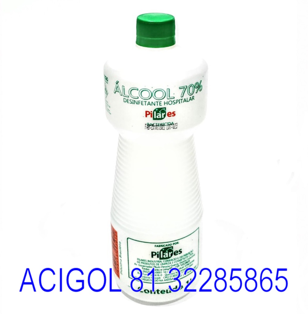 ALCOOL ETILICO HIDRATADO PILARES LIQUIDO 70 INCM COM 1 LITRO - ACIGOL 81 32285856