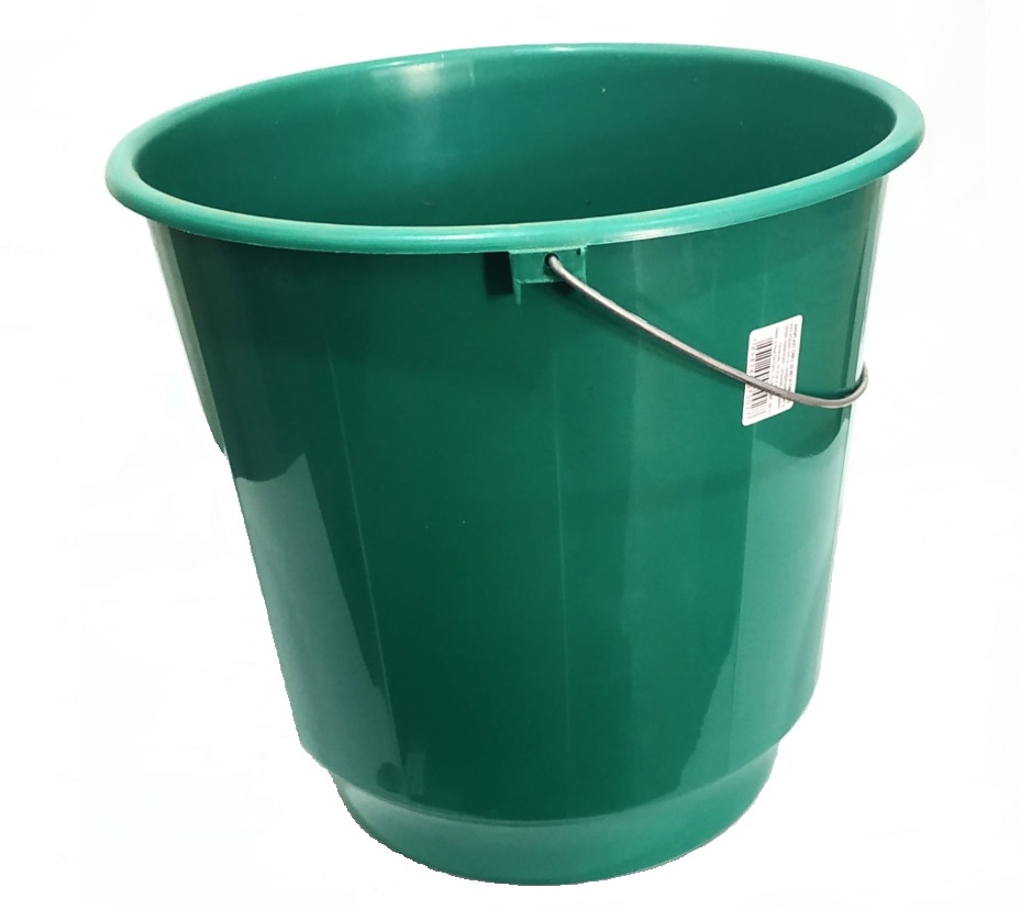 BALDE PLASTICO 15 LITROS BOCA 18,5CM ALTURA 29CM COR VERDE