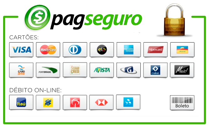 PAGSEGURO ACEITA TODAS AS FORMAS DE PAGAMENTO
