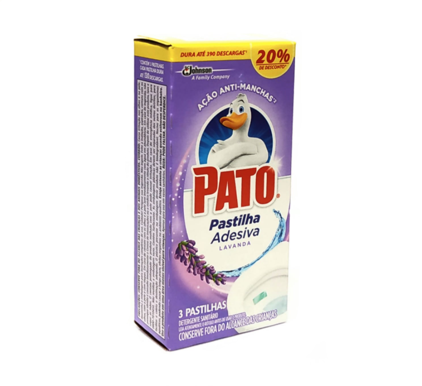 PASTILHA ADESIVA PATO LAVANDA CX COM 3 UNID
