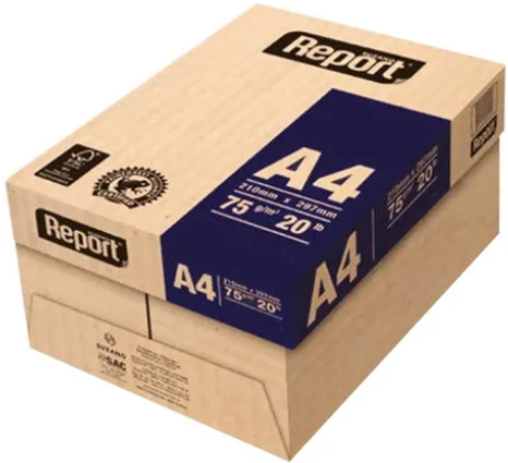 PAPEL A4 REPORT CAIXA COM 10 RESMAS