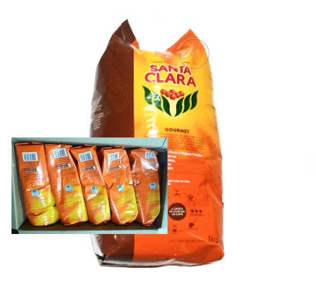 CAFE EM GÃO GOUMET SANTA CLARA CAIXA COM 5 KG 23032312303232132