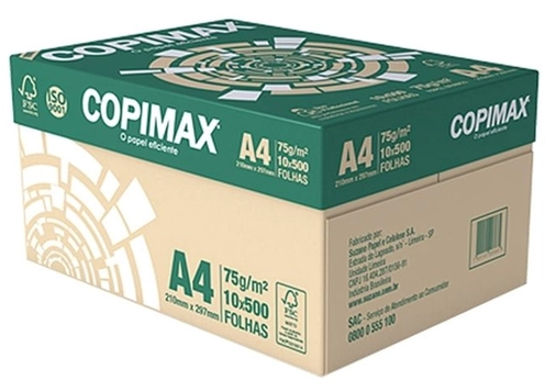 PAPEL A4 COPIMAX CAIXA DE 10 RESMAS 120323