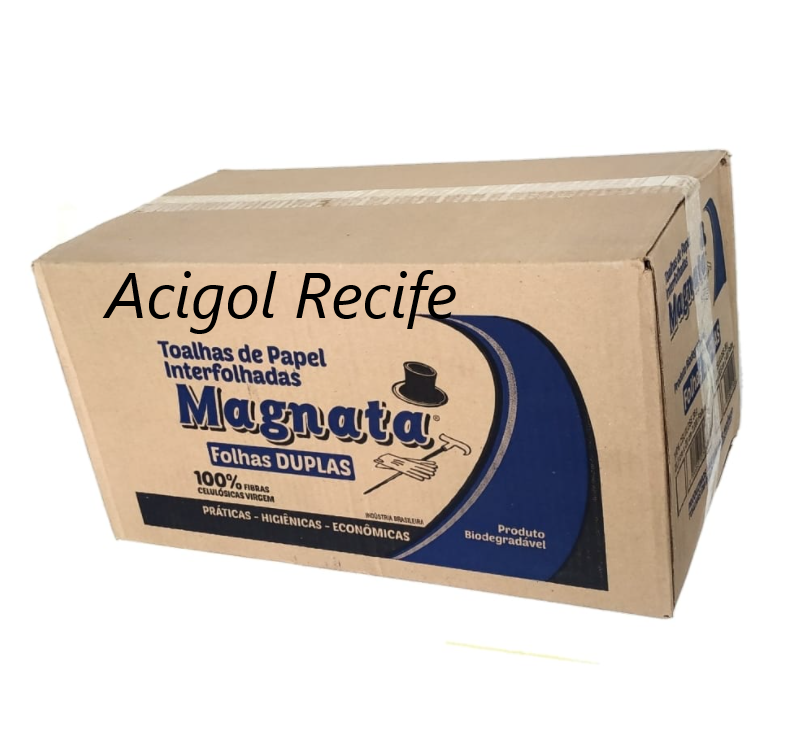 PAPEL TOALHA INTERFOLHA MAGNATA CELULOSE DE LUXO FOLHA DUPLA 040423