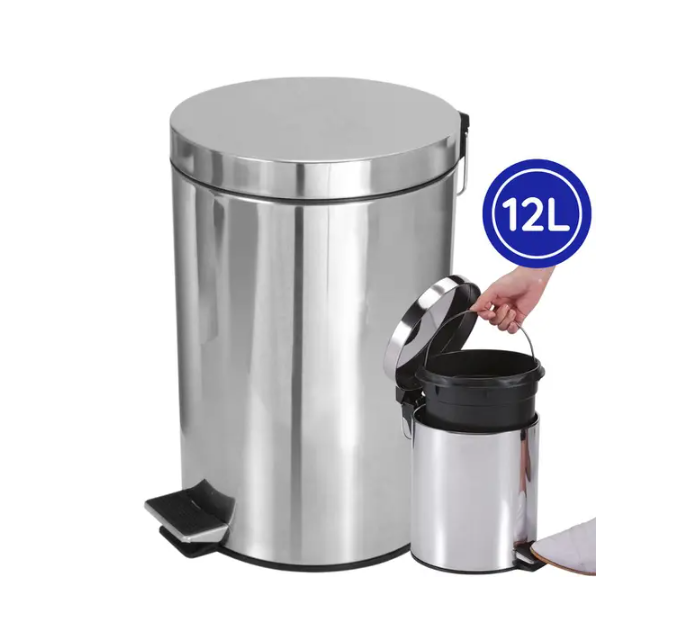 LIXEIRA INOX 12 LITROS 250623