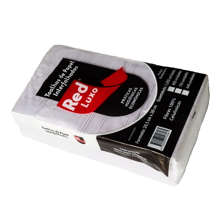 PAPEL TOALHA INTERFOLHA RED CELULOSE VIRGEM COM 1000 FOLHAS 020623