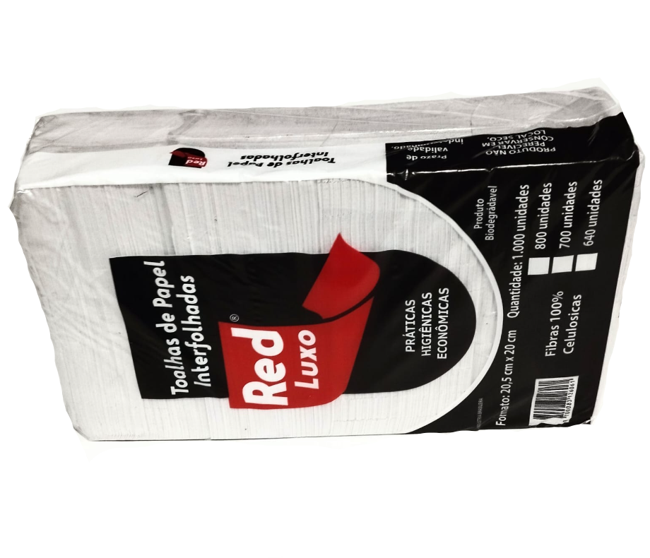 PAPEL TOALHA INTERFOLHA RED CELULOSE VIRGEM COM 1000 FOLHAS 290323