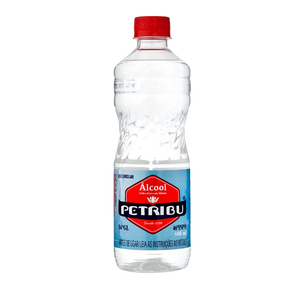 ALCOOL LIQUIDO PETRIBU 500ML 46INCM PARA LIMPEZA EM GERAL290823