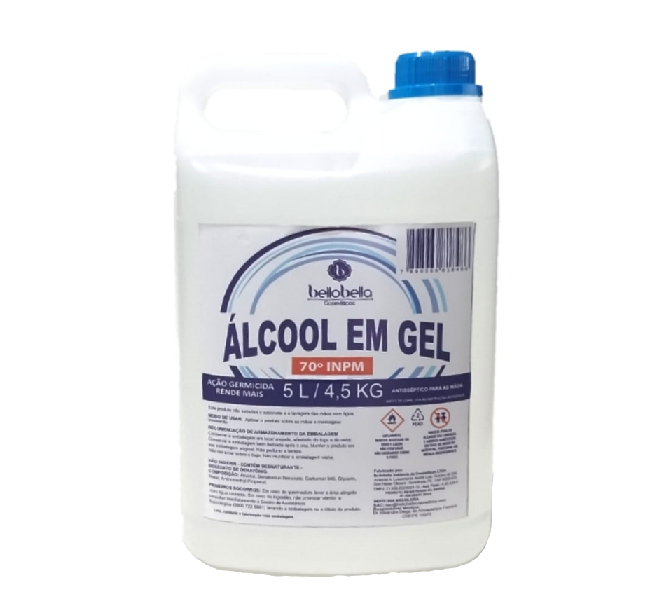 ALCOOL ETILICO EM GEL BELLO BELLA 5 LITROS 260524