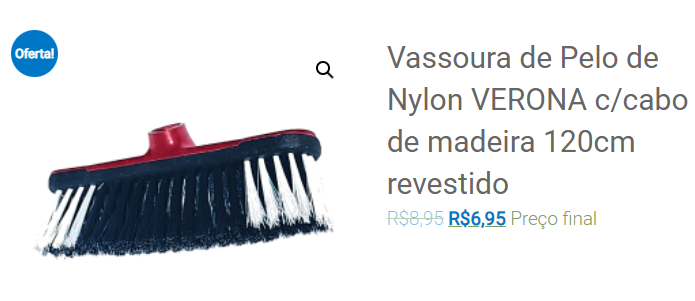 VASSOURA DE PELO SINTETICO VERONA COM CABO 040824
