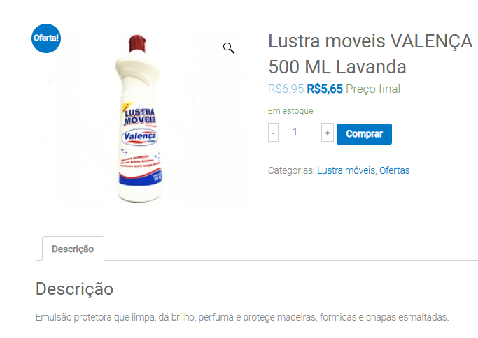 LUSTRA MOVEL VALENÇA 500ML 301024