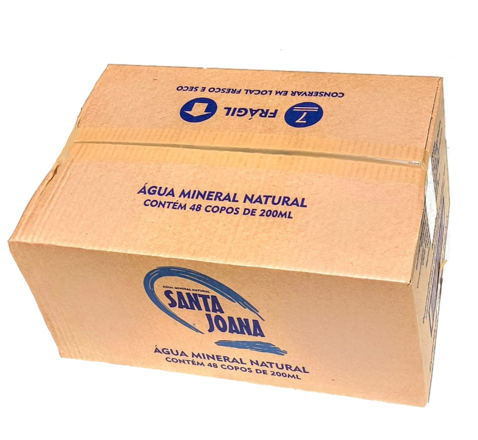 AGUA MINERAL SANTA JOANA CAIXA COM 48X200ML ACIGOL RECIFE