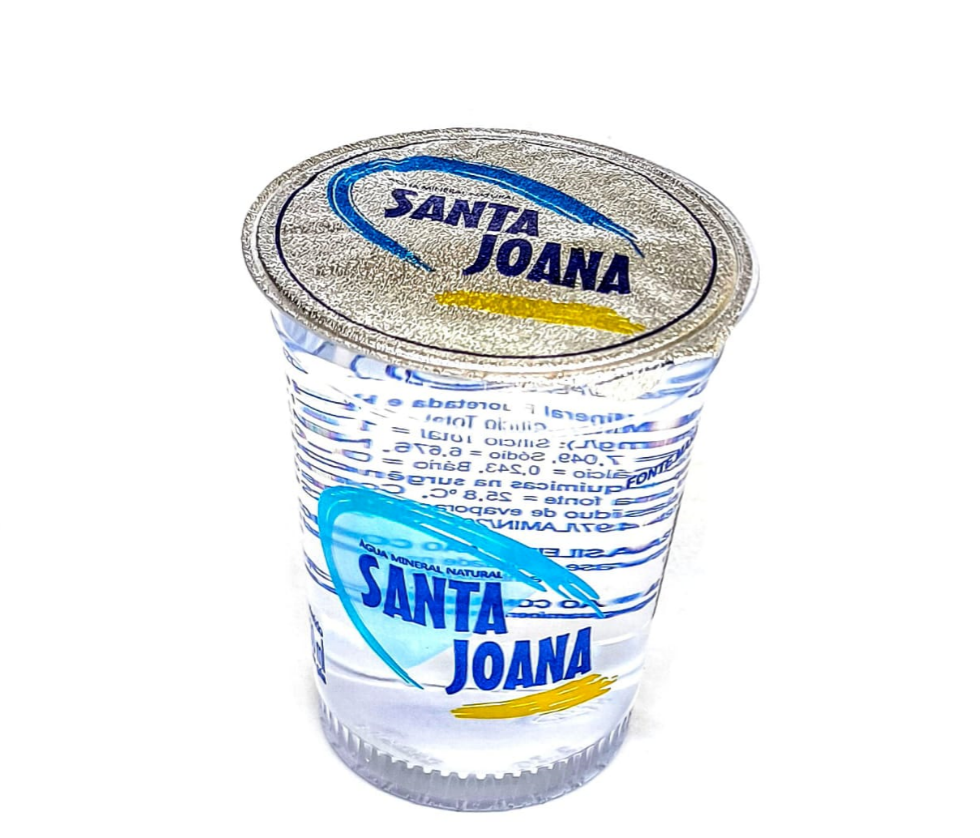 COPO DE AGUA MINERAL NATURAL 200 ML SANTA JOANA NO RECIFE