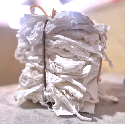 TRAPO DE ALGODÃO VISCOSE BRANCO COSTURADO NO RECIFE