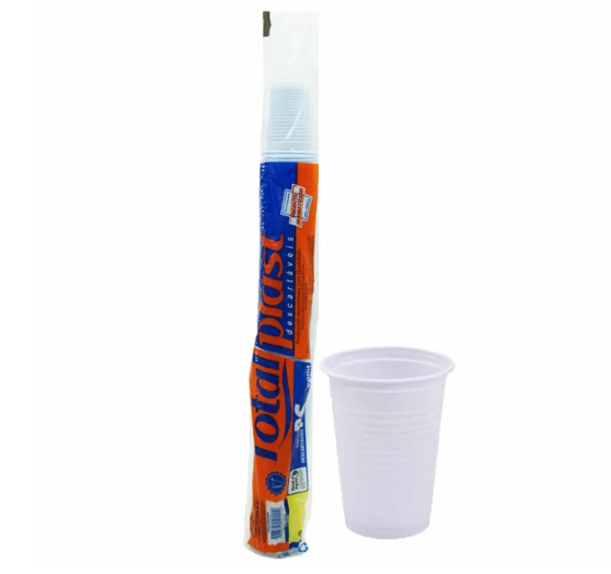 COPO DESCARTAVEL 80 ML TOTALPLAST PCTE COM 100 COPOS PS 290326